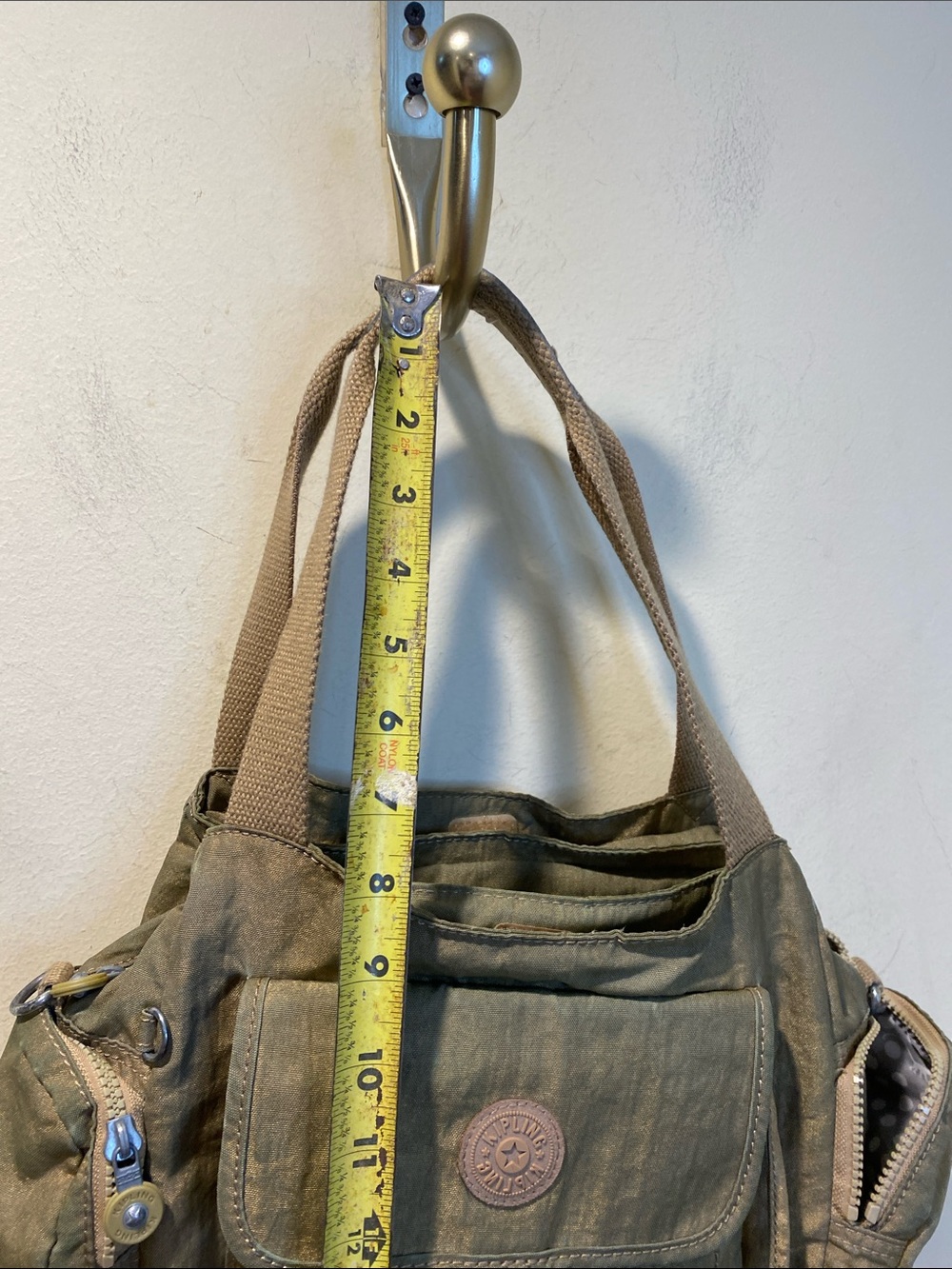 Kipling Canvas Multi-Pocket Shoulder Bag With Long Strap - Picture 10 of 10